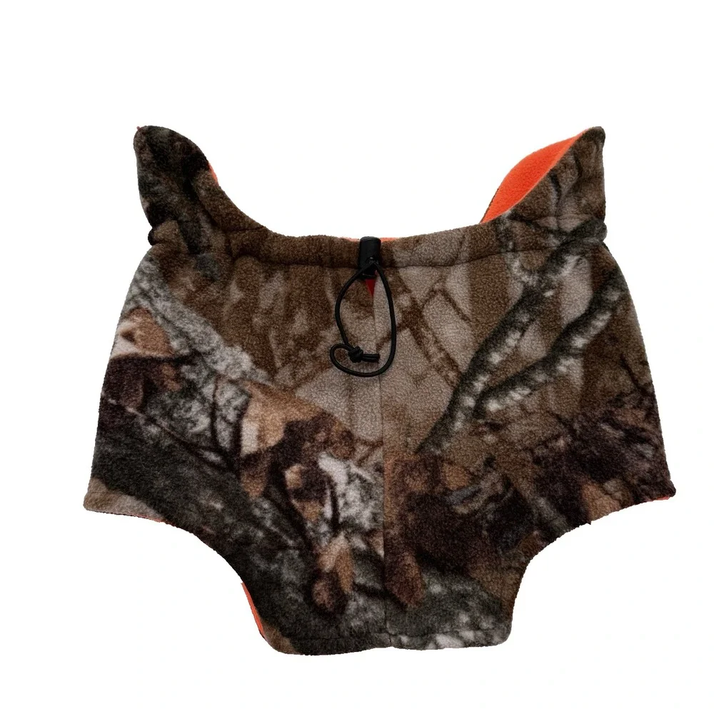 Remington Reversible Fleece Neck Gaiter Camo Orange Winter Ear Flaps Hunting OS